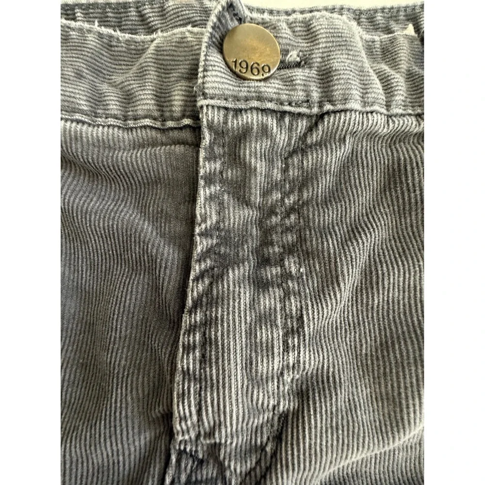 Gap 1969 Corduroy Micro Mini Skirt‎ Flint Gray Size 12 Pockets Casual Preppy